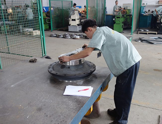 dimension inspection at test table